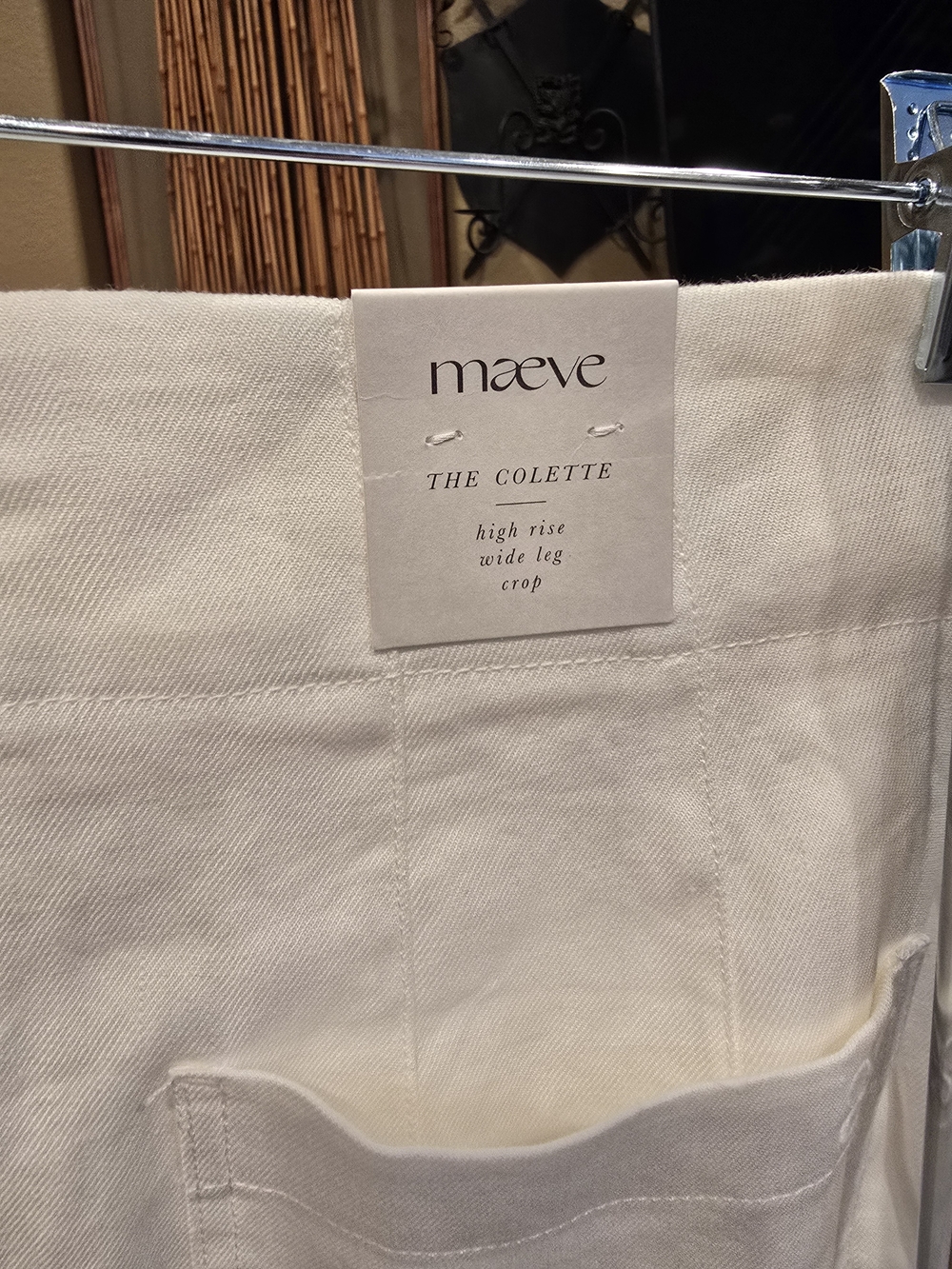 Anthropology Maevy Cream Pants, Size 27, NWT - Picture 6 of 8